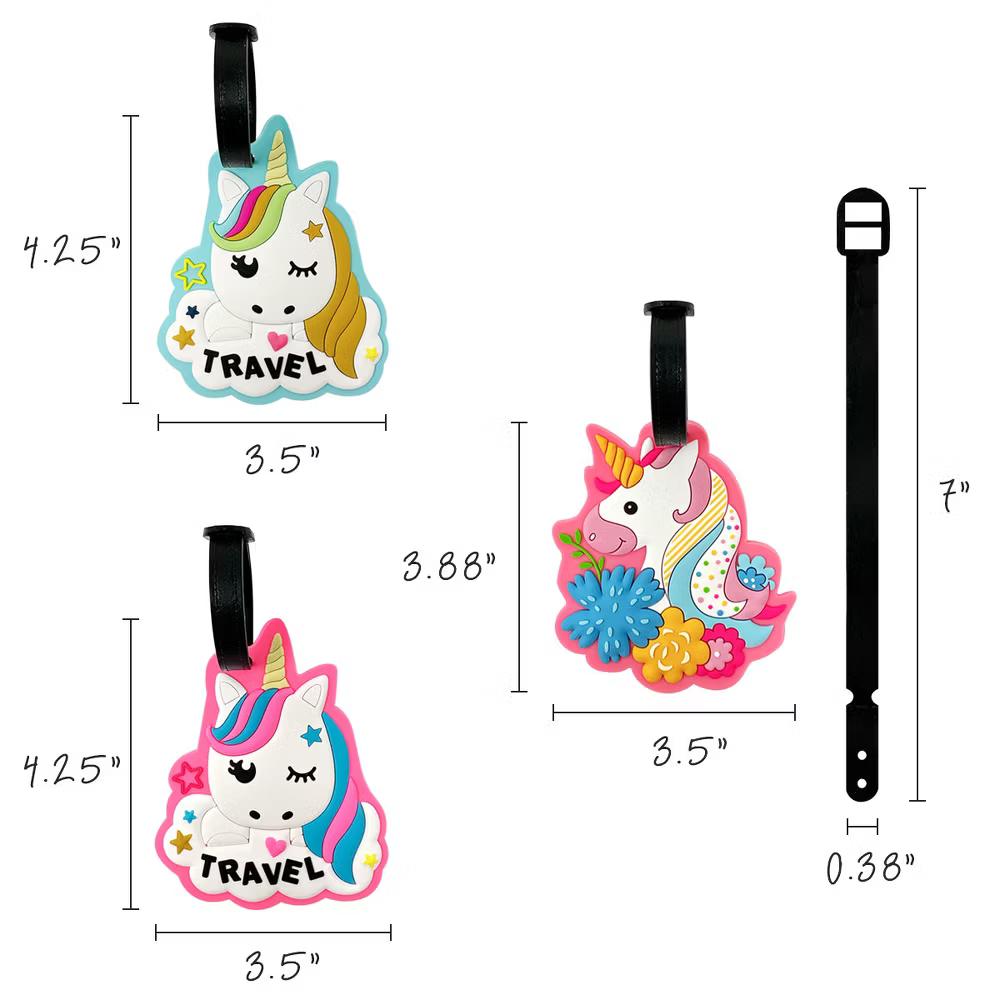 Silicone Animal Luggage Tag with ID Card (Set of 3) - Image 7