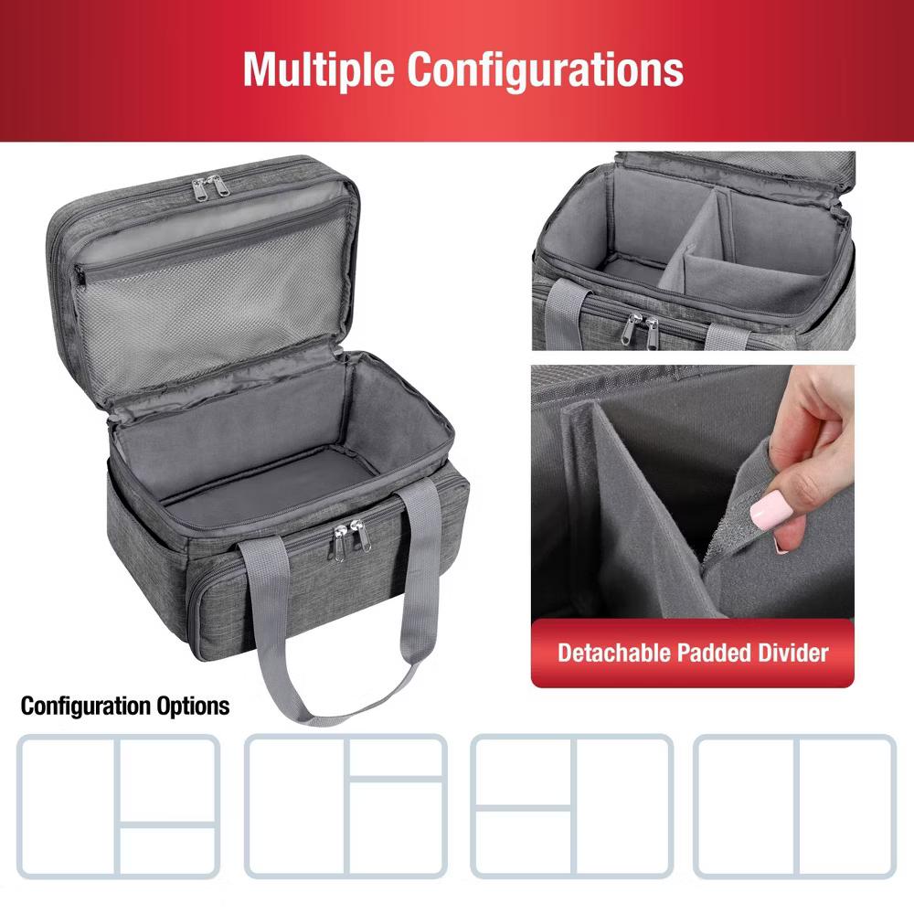 Singer Soft Collapsible Basket Gray: Sewing Kit Storage Case, Polyester, 12.25" Width, 9" Height, 8" Depth - Image 5