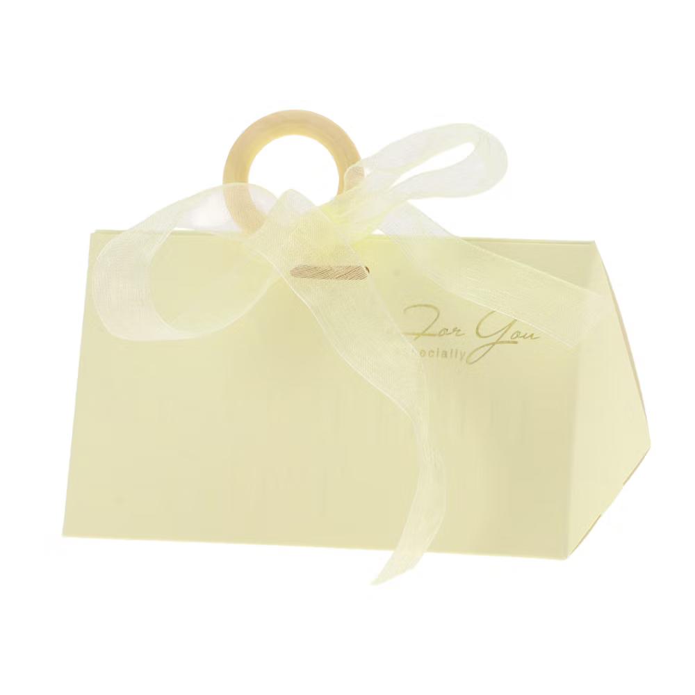 Durable Gift Boxes Christmas Halloween Ribbons and Wood Rings 5.12"x2.91"x2.56" 20 Pcs