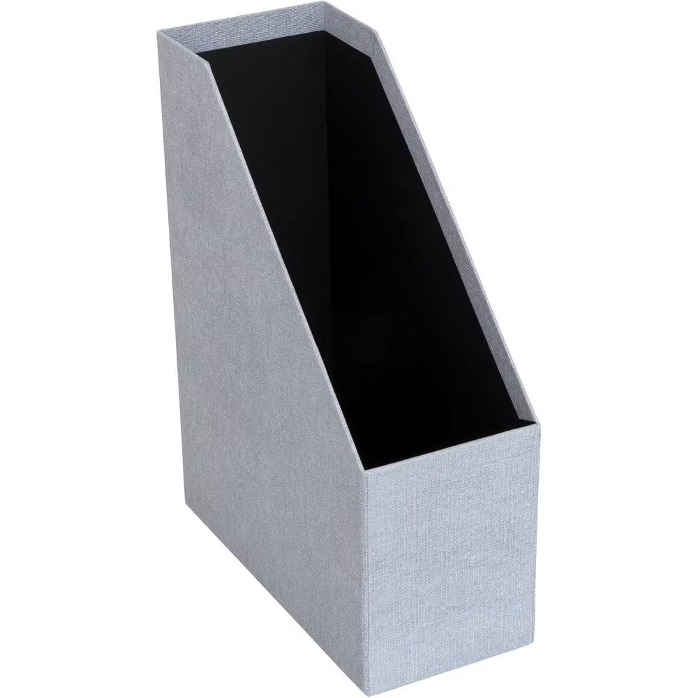 Bigso Estelle Magazine File Holder with Leather Handle – Desk Organizer for Papers and Catalogs, 12.6" 4.5" 9.8" - Image 2