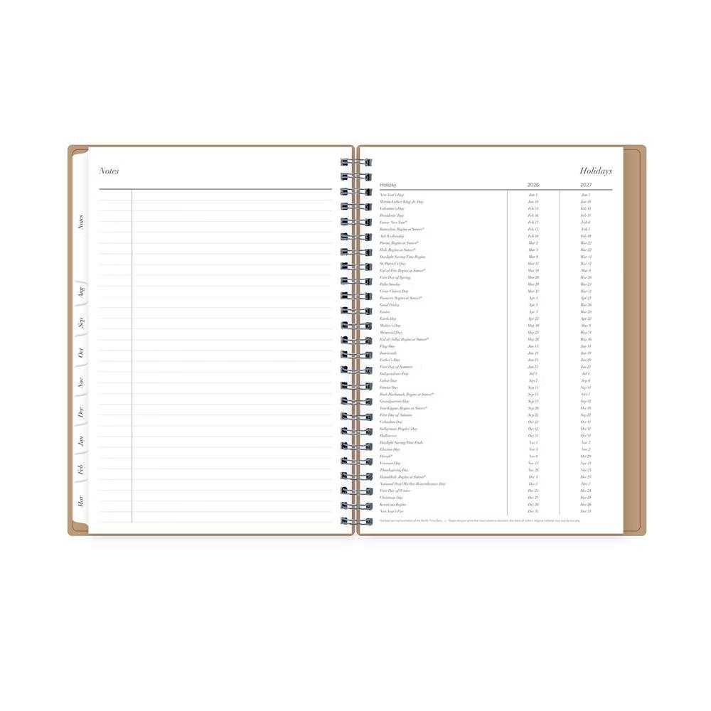Blue Sky 5.875"x8.625" 2026-2027 Planner Notes BS Solid Sand Weekly/Monthly 15 Months Safety Wirebound - Image 8