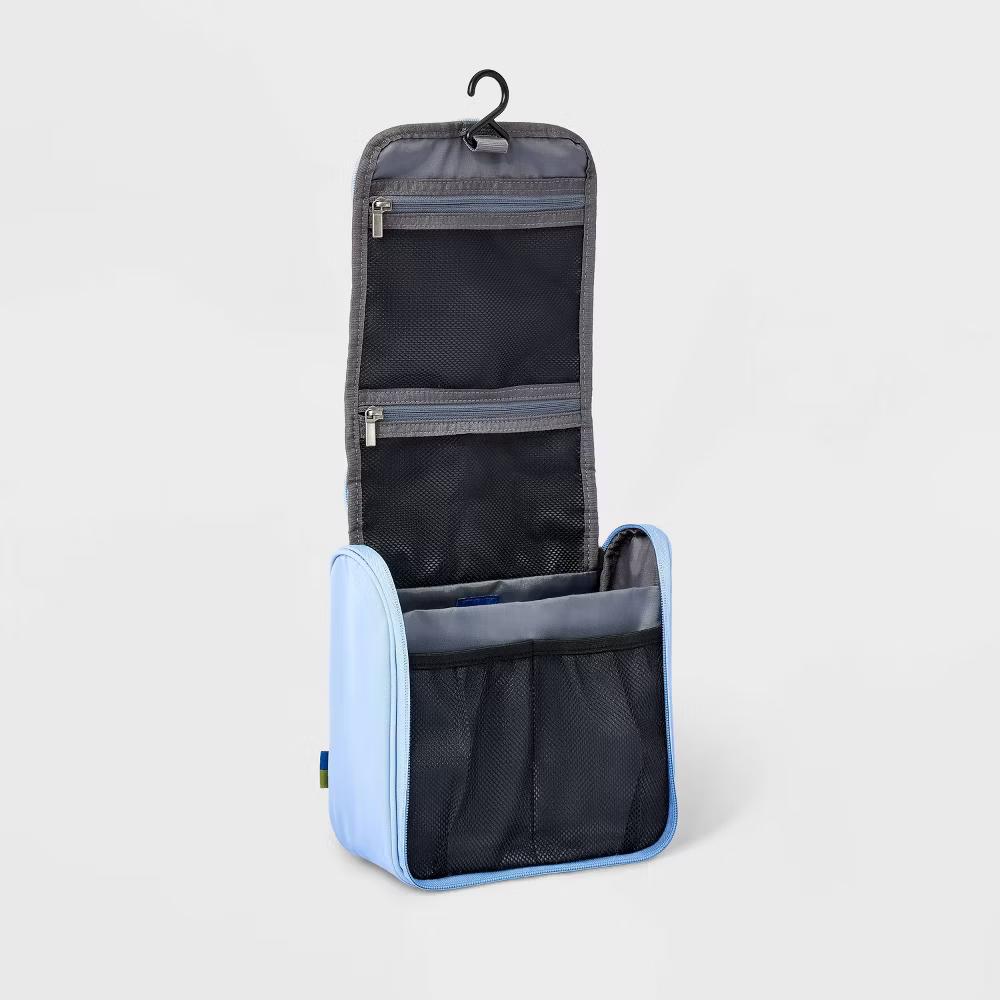 Small Hanging Toiletry Bag Blue - Water-Resistant Travel Accessory