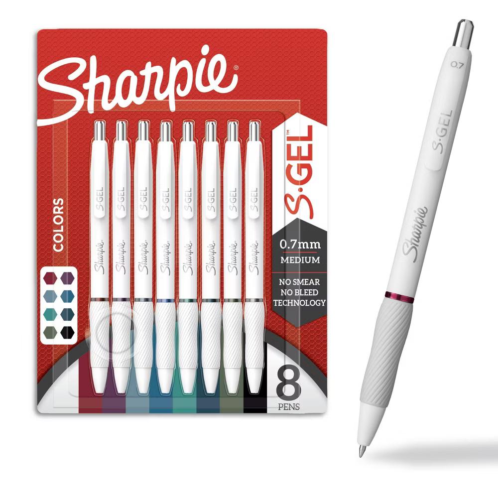 S-Gel Pens White Fash Exp Asst Ink 8Ct Card - Image 3
