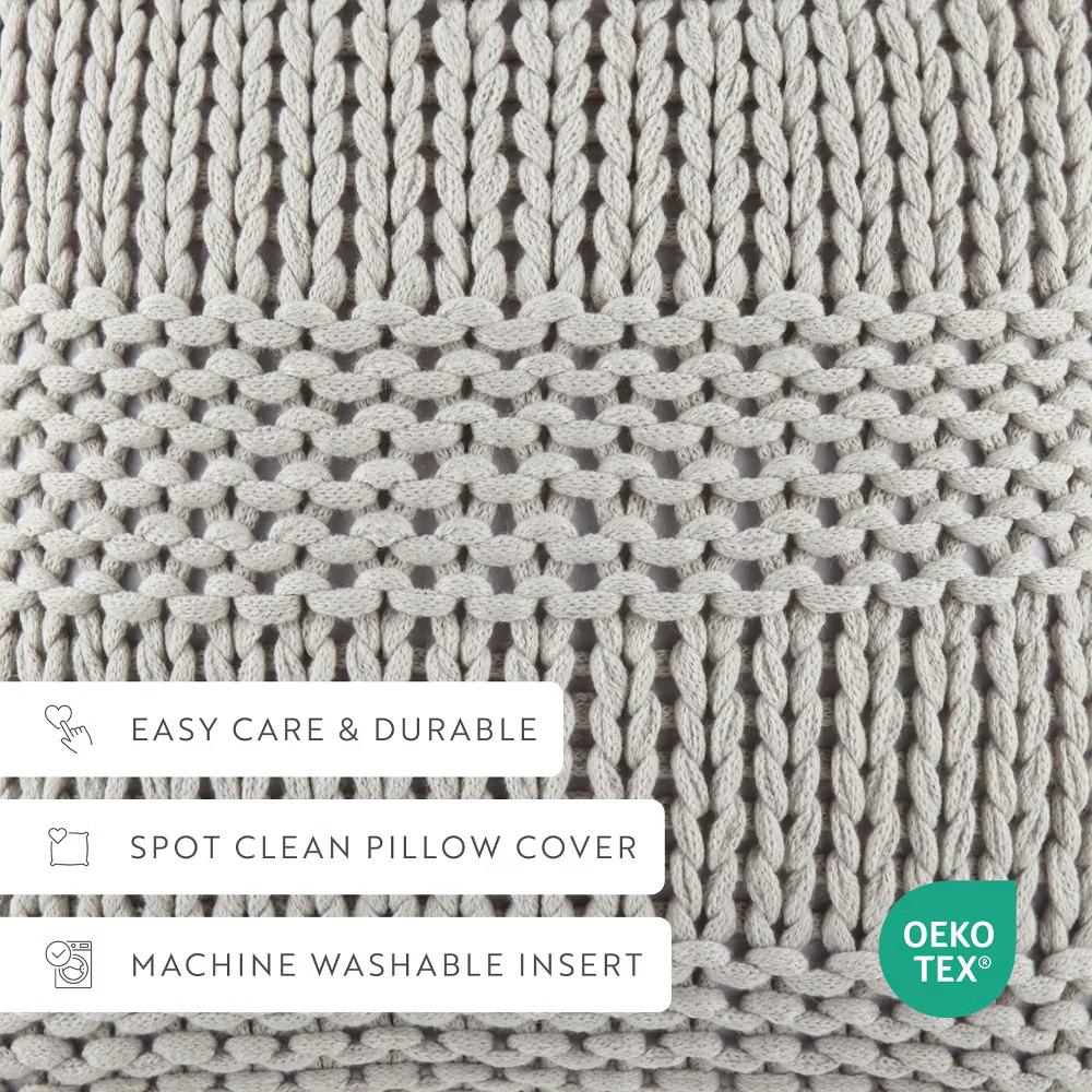 Cozy Chunky Knit Throw Pillow Cover And Pillow Insert - Image 38