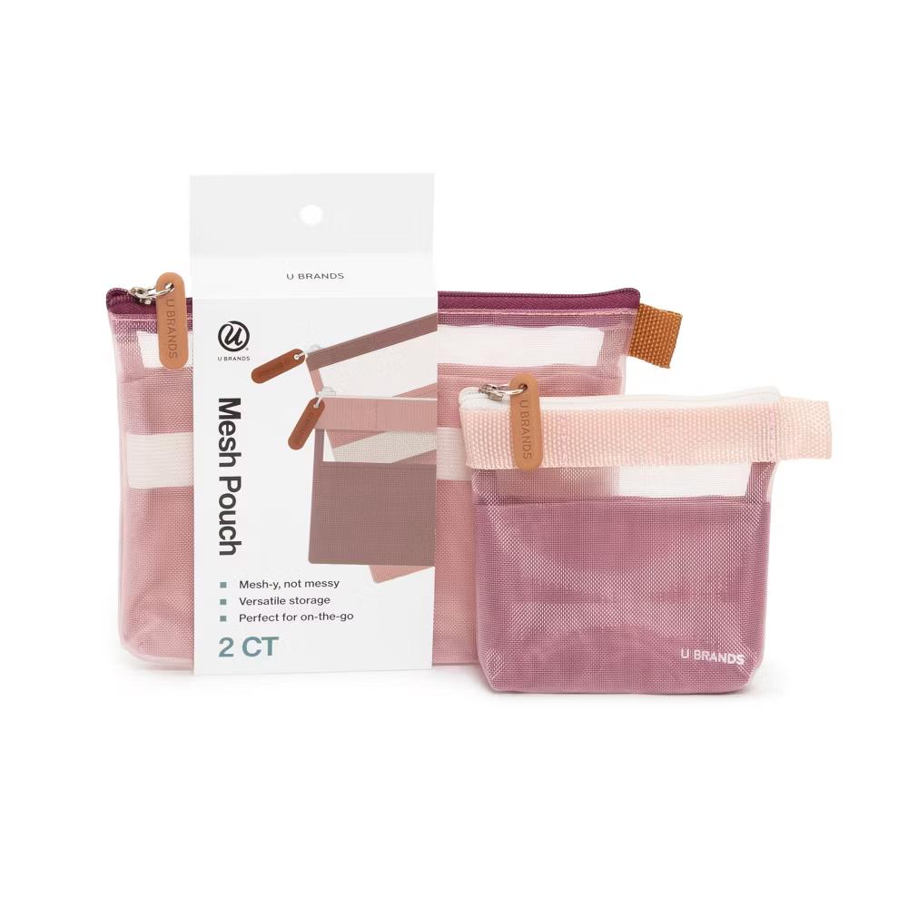 2ct Micro Mesh Stash Pouch Pinks - Image 3