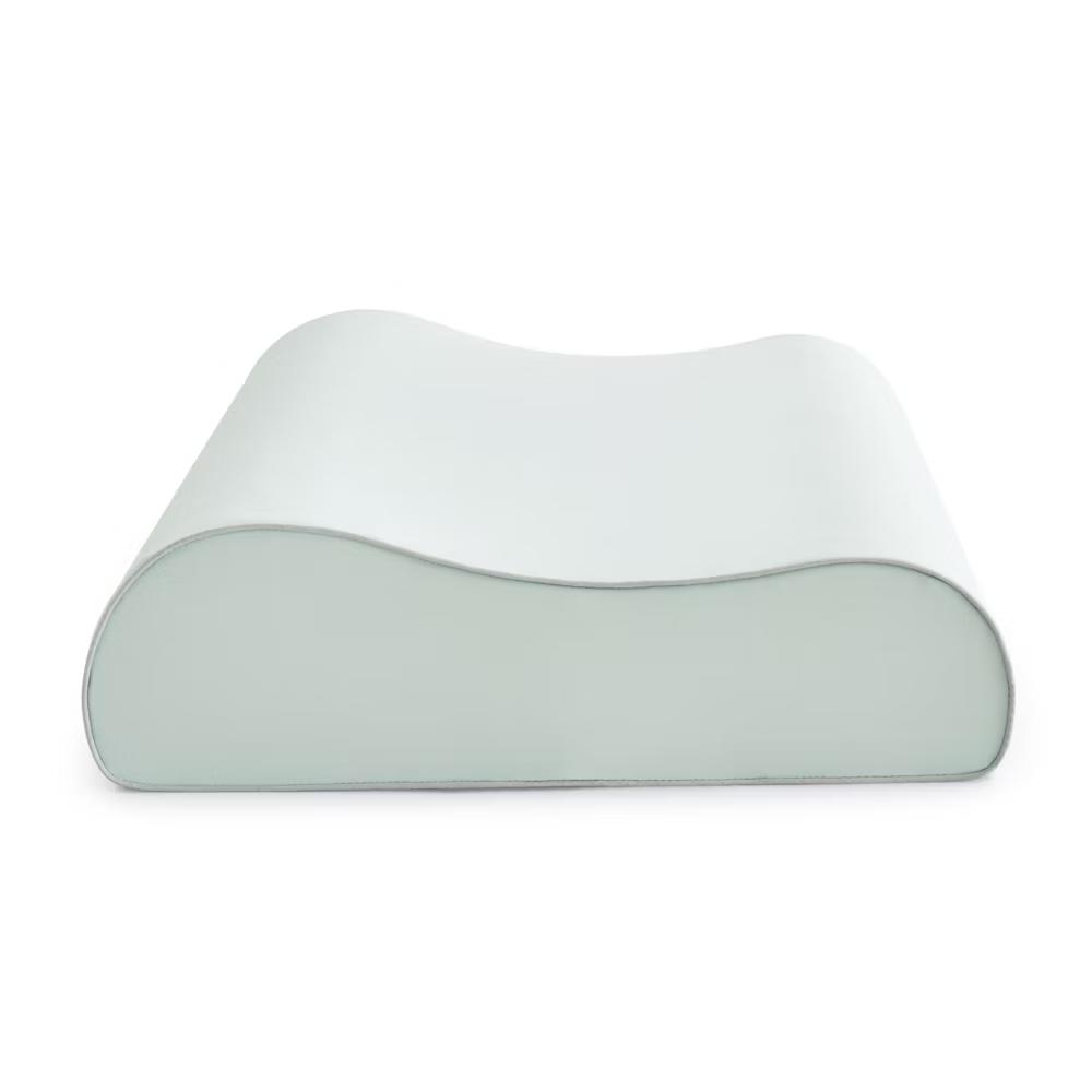 Peace Nest Single Pack Cooling Ergonomic Contour Memory Foam Pillow with Breathable Removable Cover