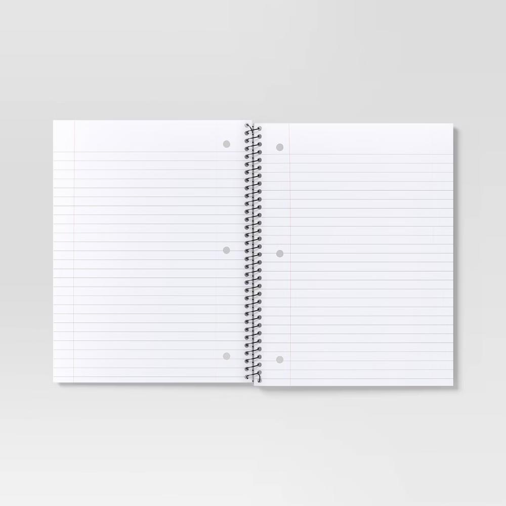 Subject Spiral Notebook Wide Ruled