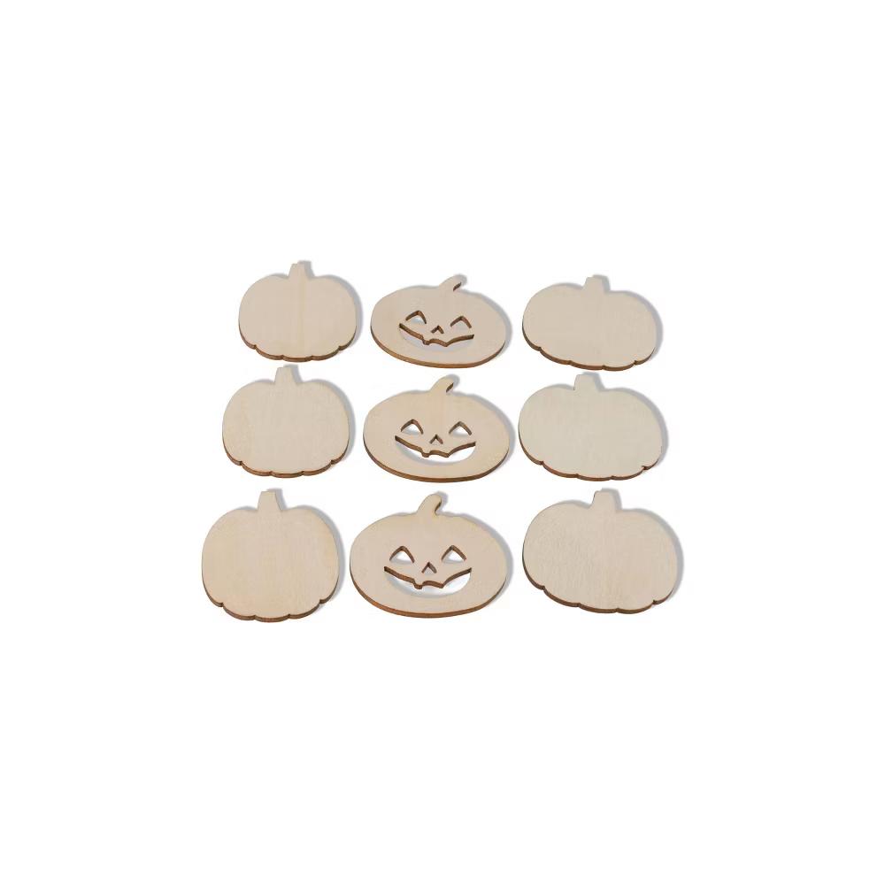 9pk Blank Wood Sets Pumpkin - Image 2
