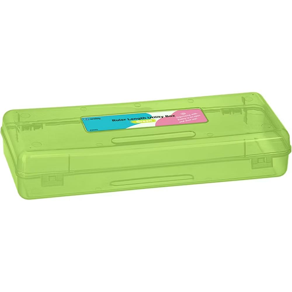 Pencil Box, Storage Organizer Utility Box, Multipurpose Long Ruler Length School Office Supplies Plastic Pencil Case for Kids & Adults - Image 21