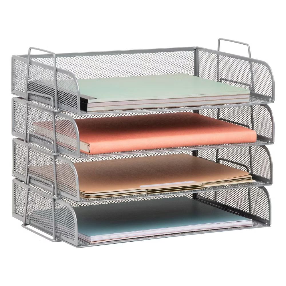 Metal Desk Trays Silver - Image 7
