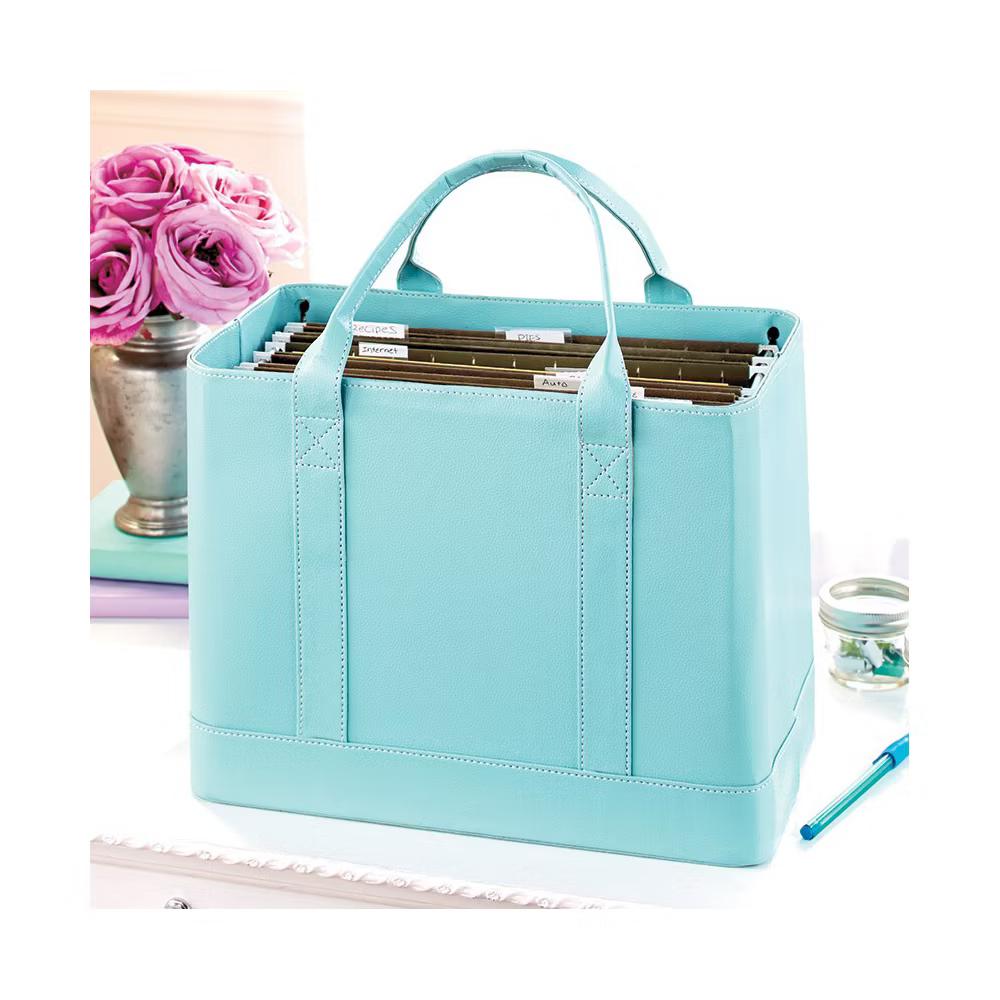 The Lakeside Collection Chic Portable File Organizer Tote for Office - Image 8
