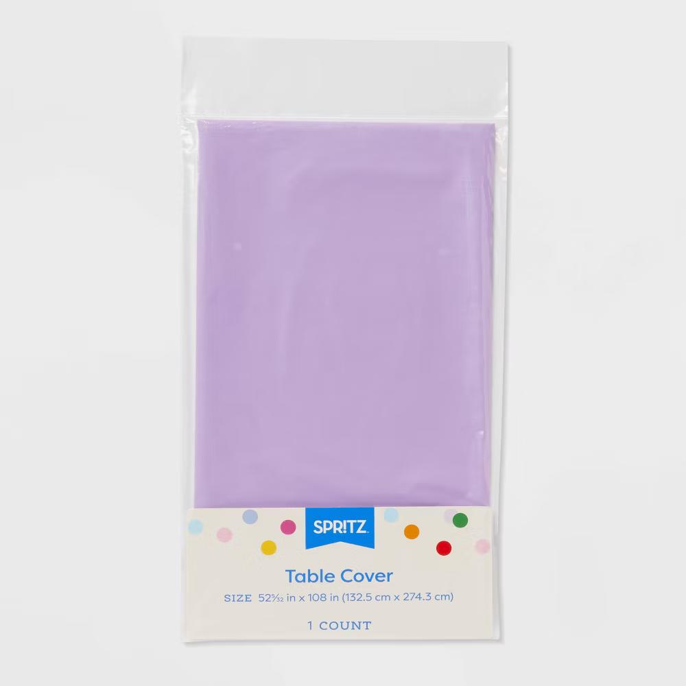 Rectangular Disposable Table Cover Light Purple - Image 3