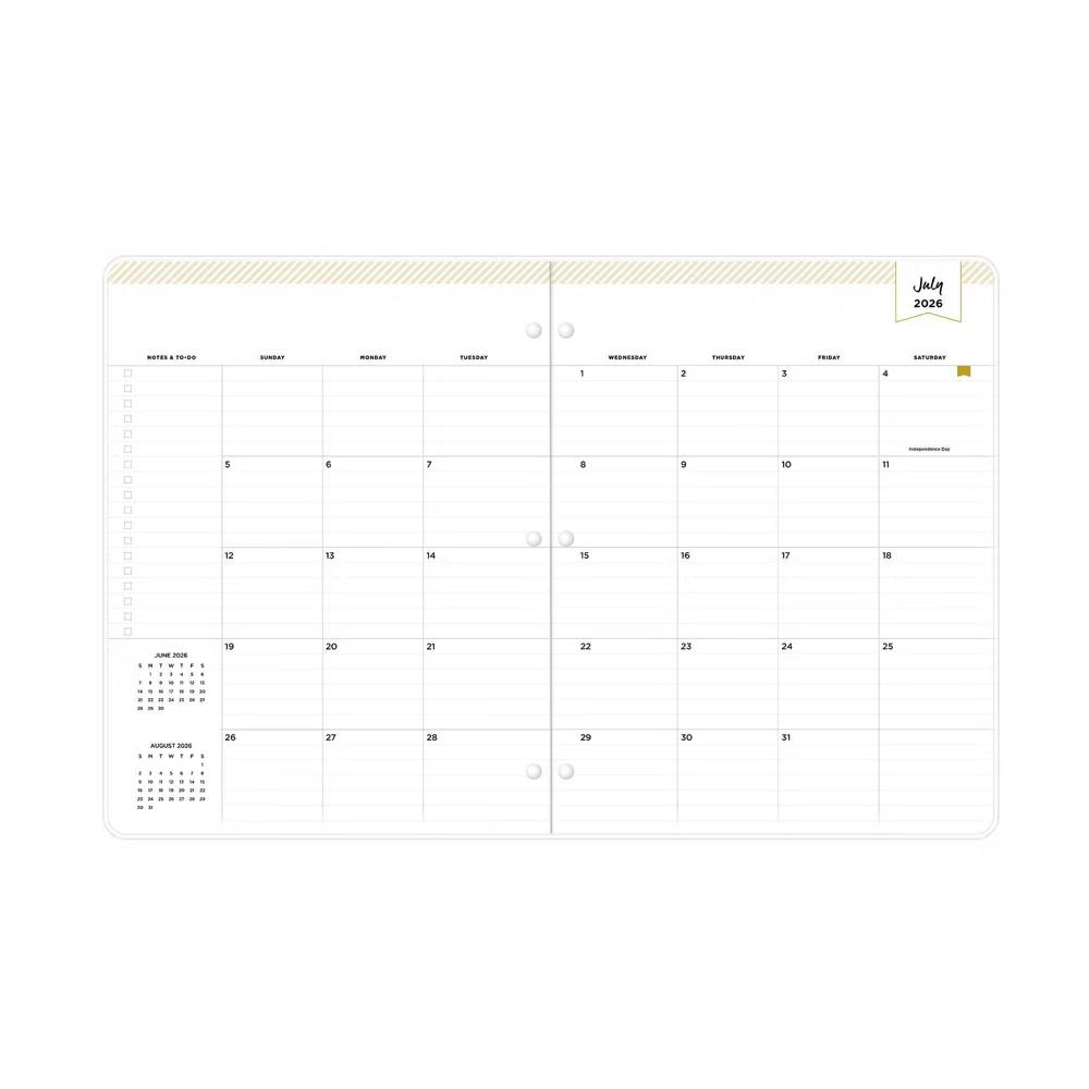 Day Designer 8.5"x11" 2026-2027 Planner Capri Clear Monthly Stapled - Image 9