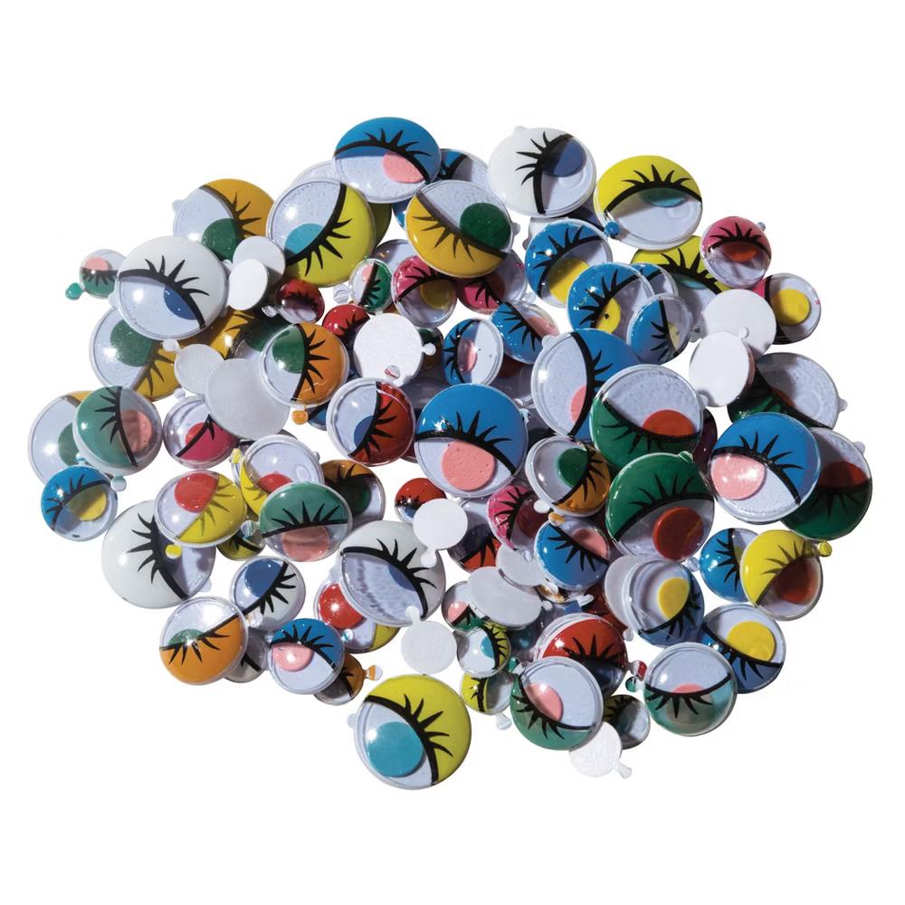 Peel & Stick Wiggle Eyes, Painted, Assorted Sizes, 100 Pieces - Image 2