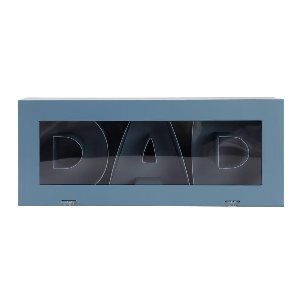 Cook With Color Fillable DAD Word Food Storage Gift Box Blue Textured - Image 2