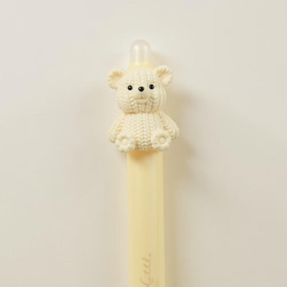 5-Piece Teddy Bear Top Gel Pen Set Soft Grip and Adorable 3D Bear Design - Image 4