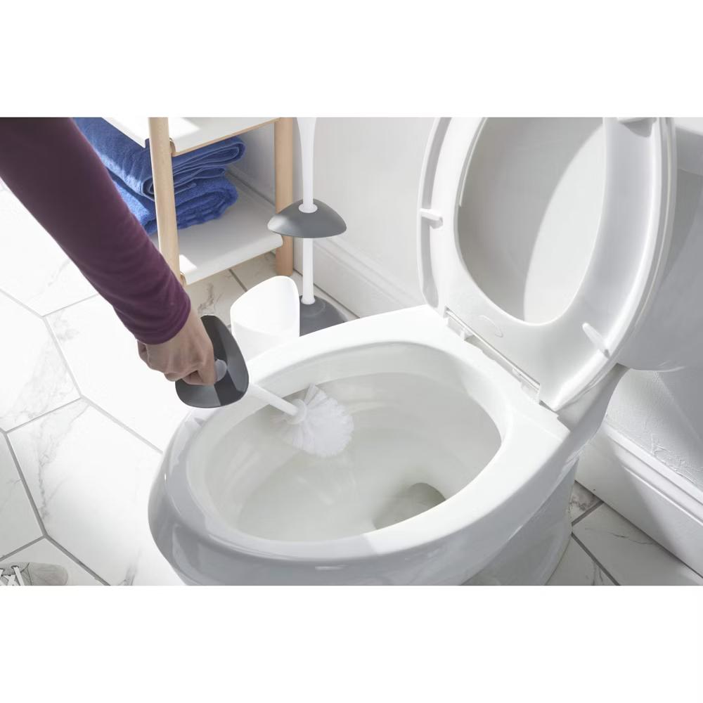 Covered Toilet Brush & Holder: Reusable, Cleaning Tools and Accessories, Porcelain Application - Image 6