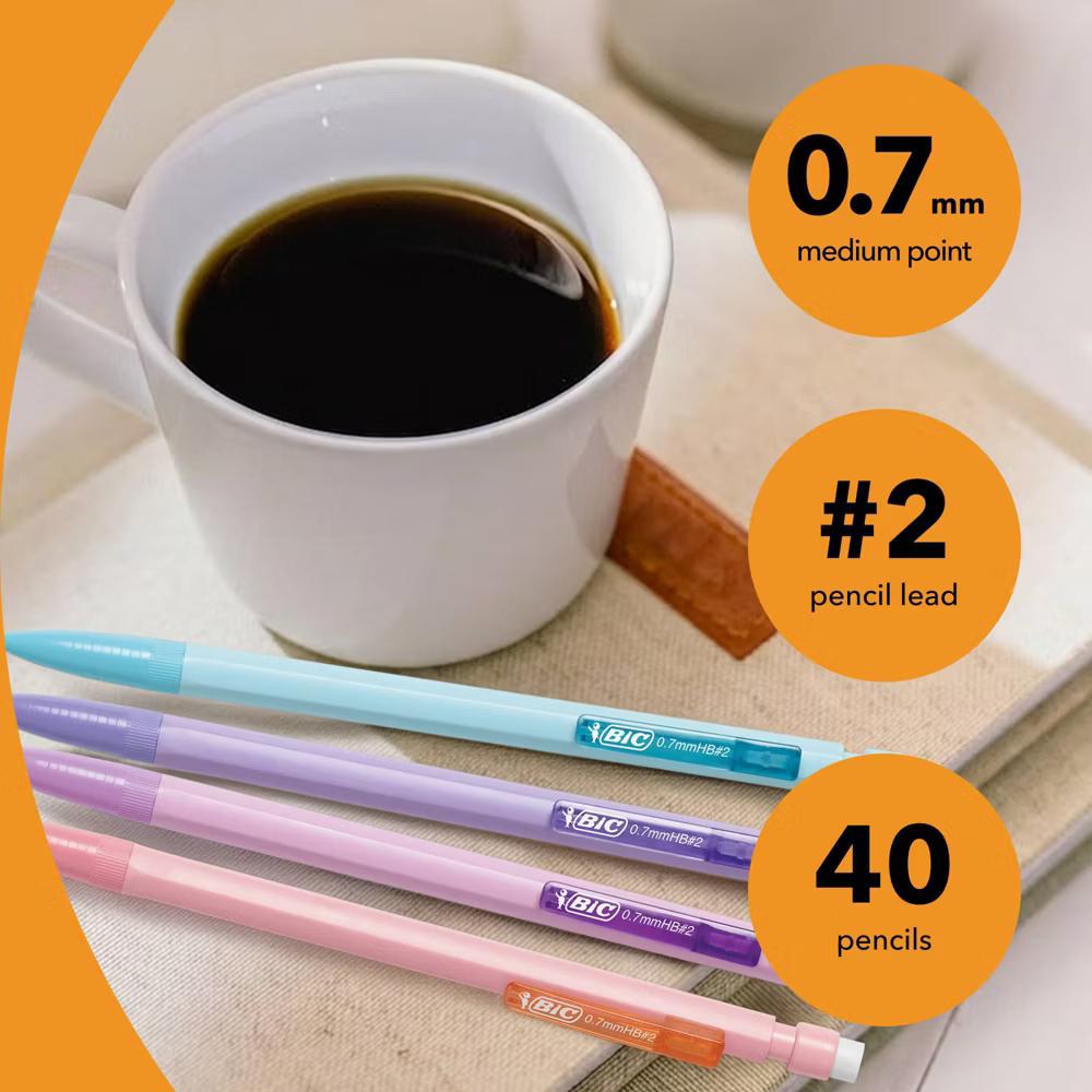40pk Xtra Smooth 0.7mm Mechanical Pencils: Back to School Supplies - Image 7