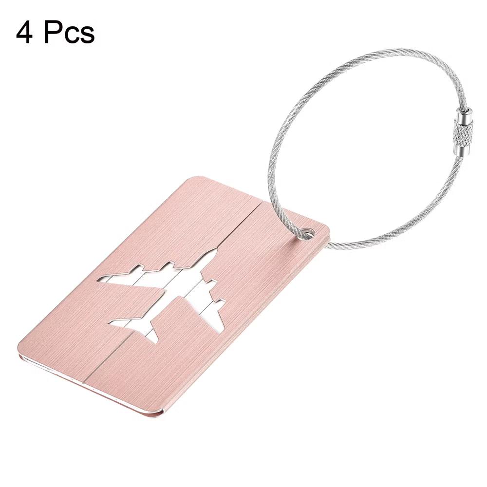 Aluminium Lightweight Backpack Identifier Card Luggage Tags 4 Pcs - Image 3