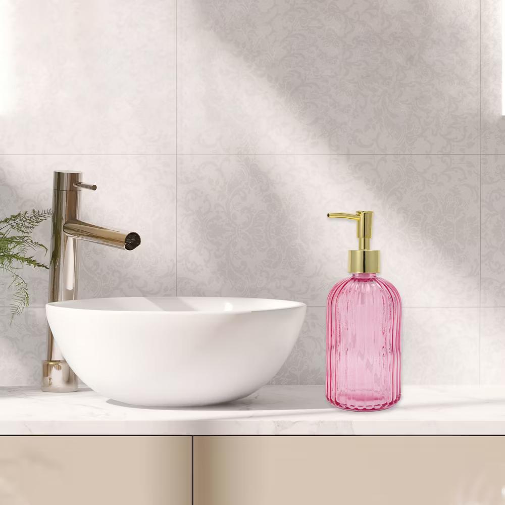 Convenient Vertical Stripe Soap Dispenser 13.53oz 1 Pc - Image 42
