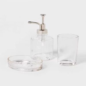 Oil Can Bath Coordinate Set Clear
