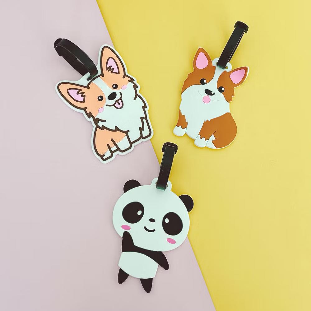 Silicone Animal Luggage Tag with ID Card (Set of 3) - Image 4