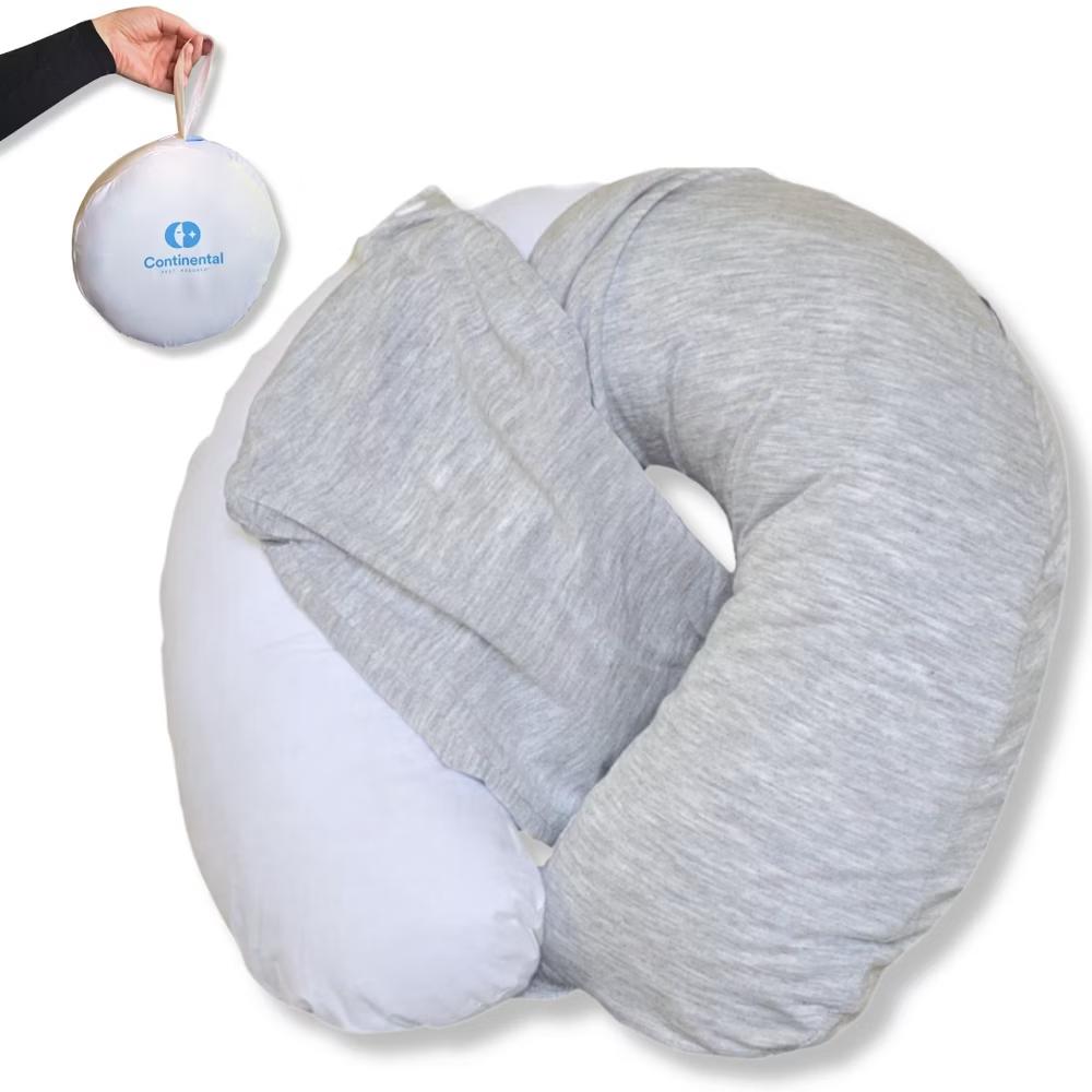 Continental Bedding U-Shaped Neck Pillow - Down Filled Travel Pillow with Removable Bamboo Cover and Travel Bag - Image 4