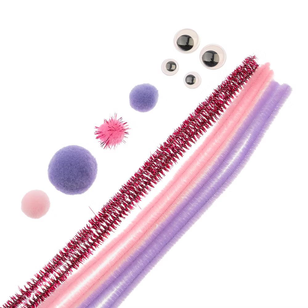 300ct Craft Combo Pack Pipe Cleaners Pompoms Googly Eyes Activity Kits - Image 29