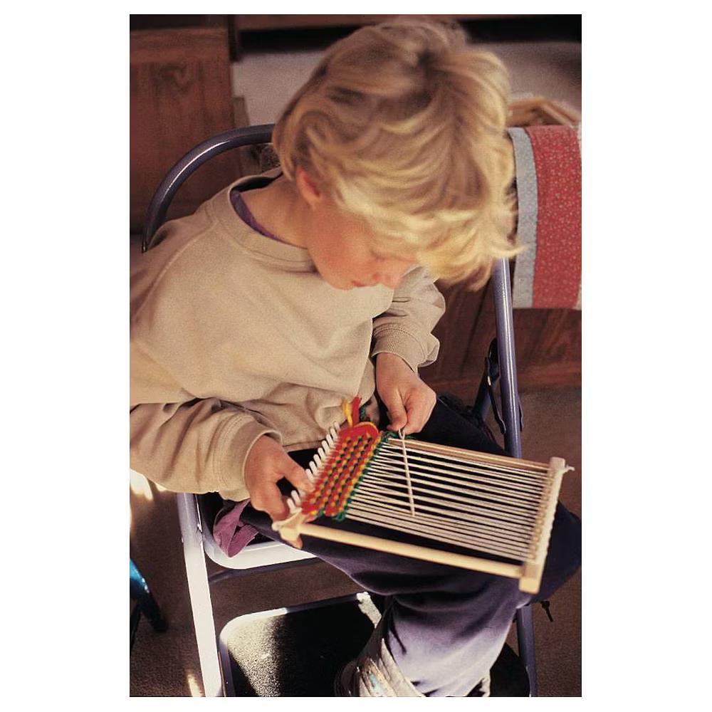 Friendly Loom Discover Weaving with PegLoom: DIY Craft Kit for Kids 10- Includes Needle, Yarn, Loom & Instructions - Image 2