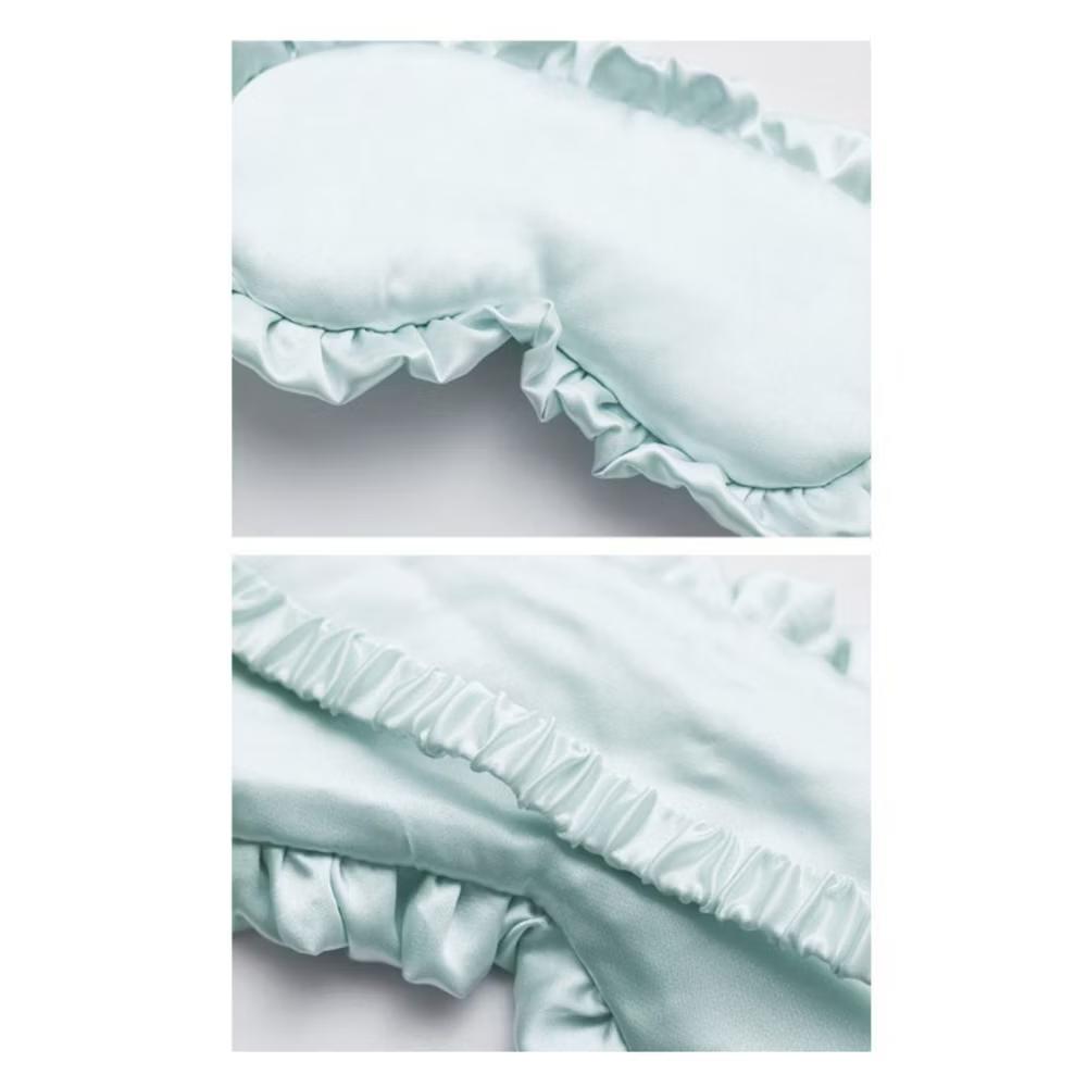 Women's 2-Piece Set Satin Sleep Eye Mask with Soft Padded and Elastic Strap for Comfortable Light Blocking - Image 8