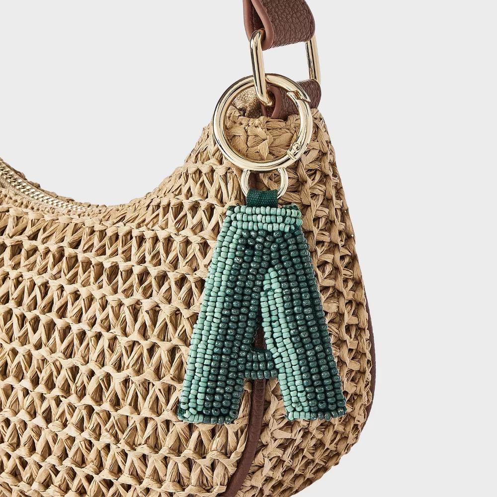 Beaded Monogram Letter Bag Charm - Image 18
