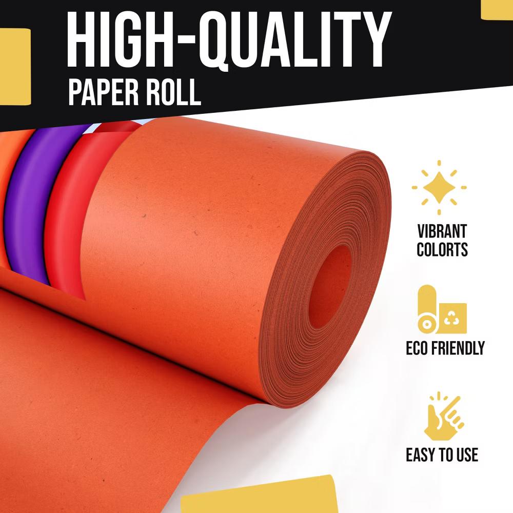 Exquisite Colored Kraft Paper Roll 17.5 In 110 Ft Kraft Wrapping Paper Craft Paper Shipping Paper Kraft Paper Roll Gift Wrap - Image 33