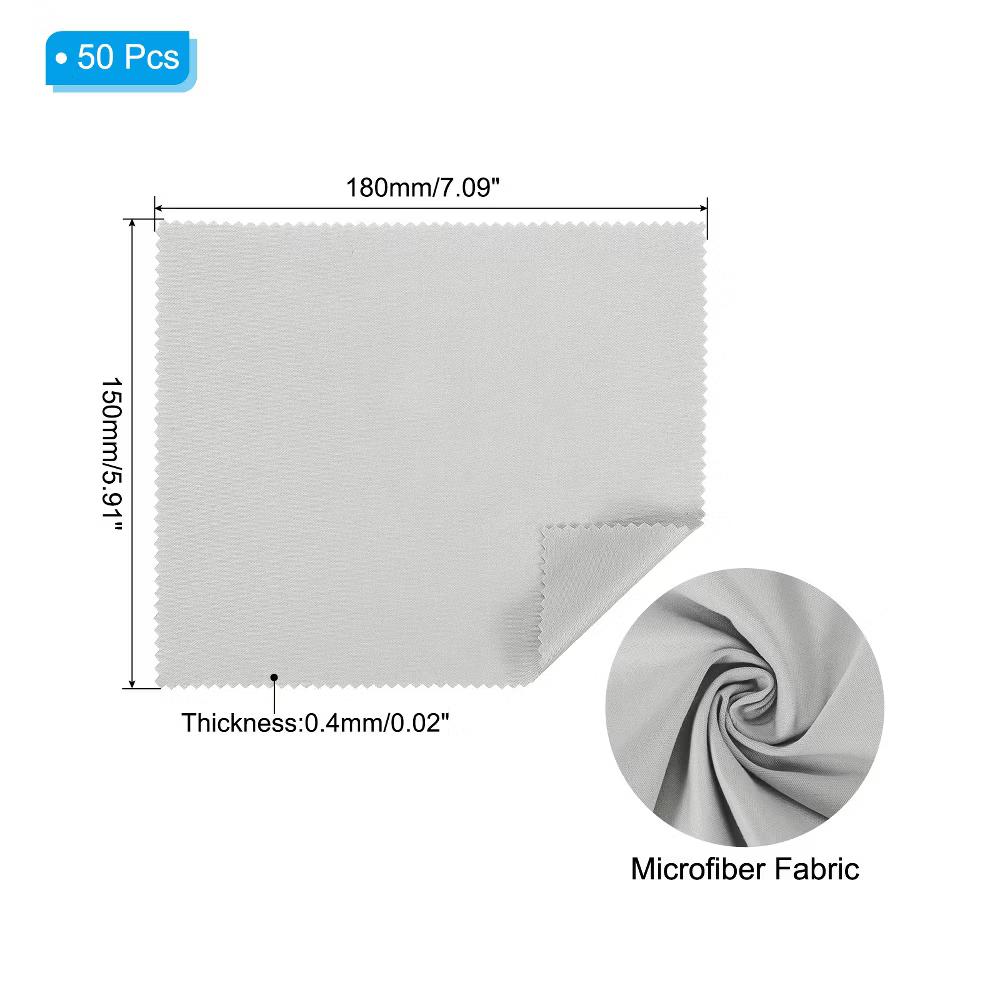 Eyeglass Microfiber Soft Lightweight Cleaning Cloth 50 Pcs - Image 6