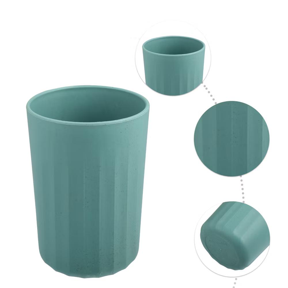 Bathroom Tumbler with Smooth Lines Wheat Straw Cup for Bathroom for Toothpaste 4.09''x2.80'' 1Pc - Image 22
