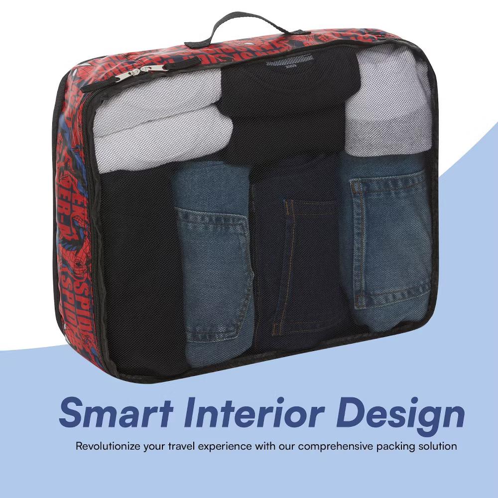 Spiderman 5-Piece Packing Cube Set - 5 Piece Packing Cube Travel Essential - Luggage Organizer Set - For Kids,Teens, Adults - Image 6
