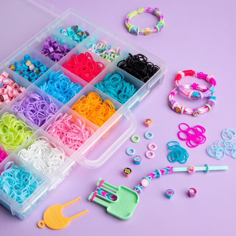 Rainbow Loom Beadmoji Deluxe Craft Kit: Rubber Band & Bead Bracelet Making Set for Kids 7