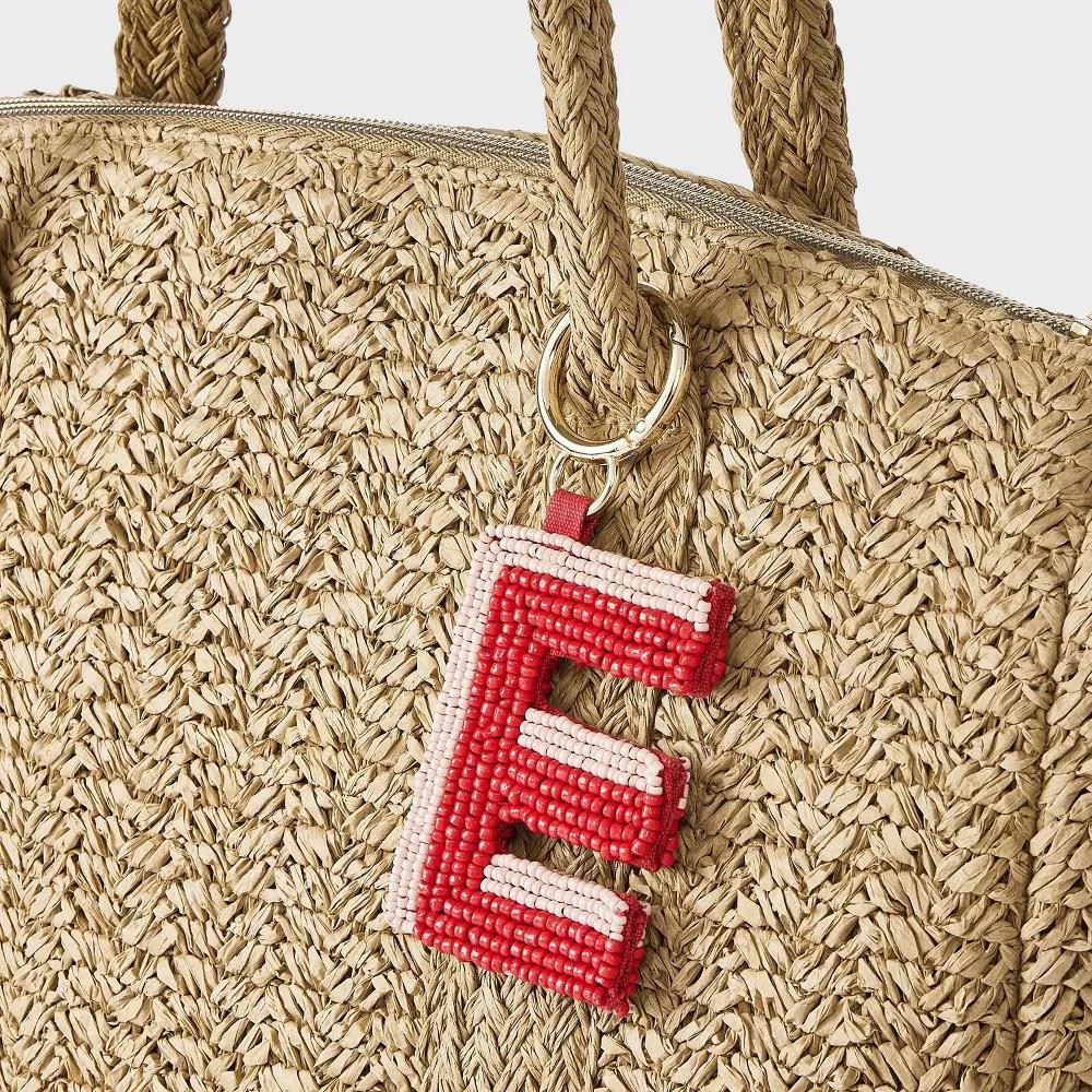 Beaded Monogram Letter Bag Charm - Image 3