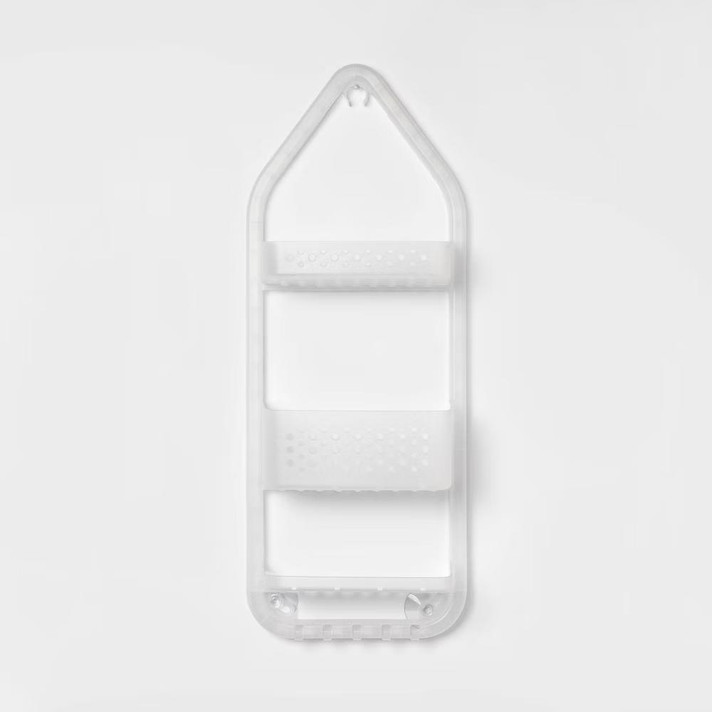 Three Tier Over the Shower Caddy Frosted - Polypropylene, Rust-Resistant, 26" High - Image 2