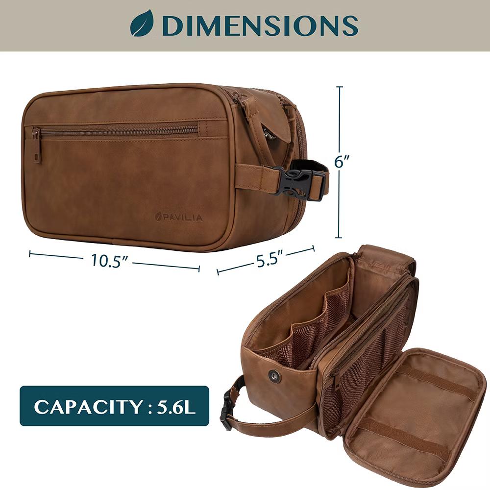 Toiletry Bag for Men, Travel Essentials Shaving Dopp Kit, Water Resistant Cosmetic Makeup Organizer Case - Image 49