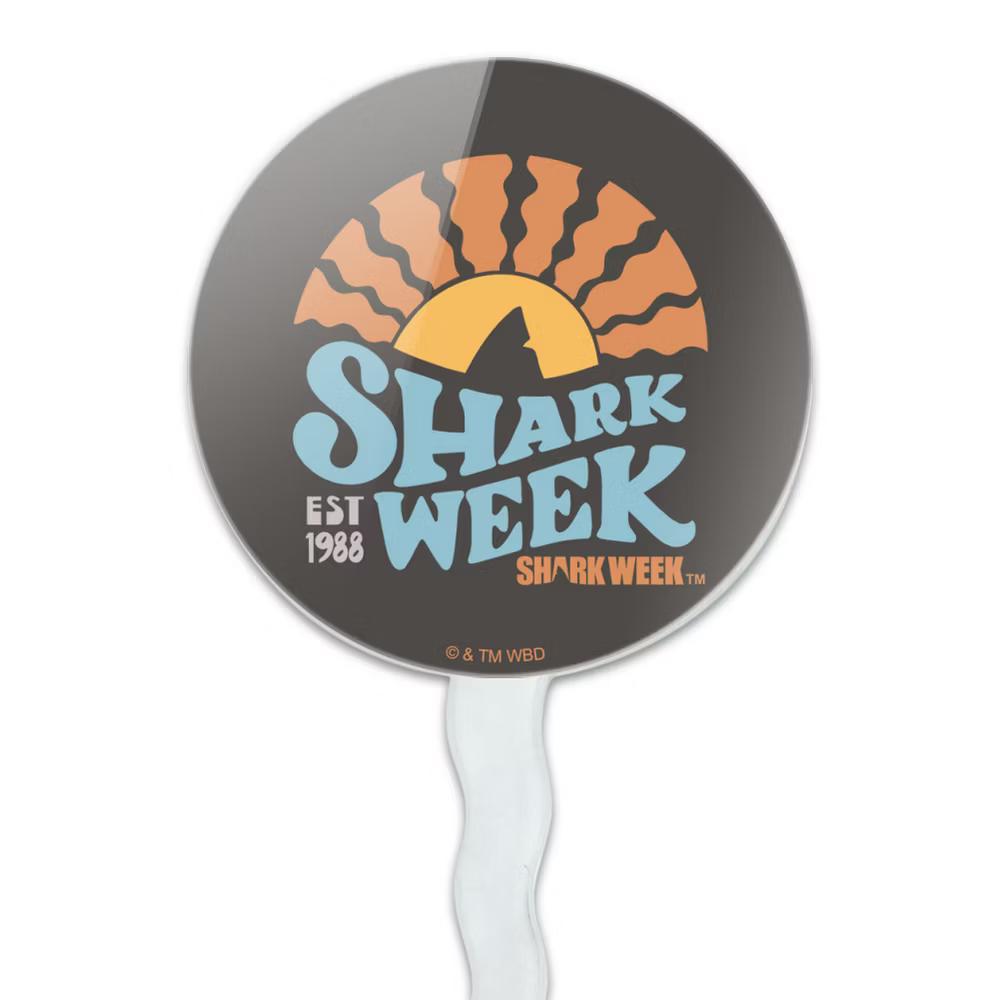 Shark Week Lino Sunset Cupcake Picks Toppers Decoration Set of 6 - Image 3