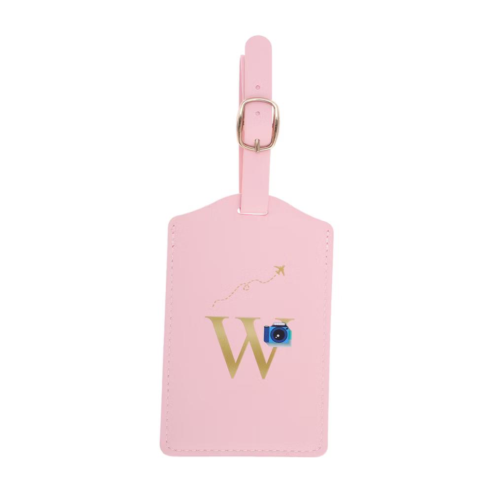 Letter Luggage Tag Pink 1 Pc - Image 50