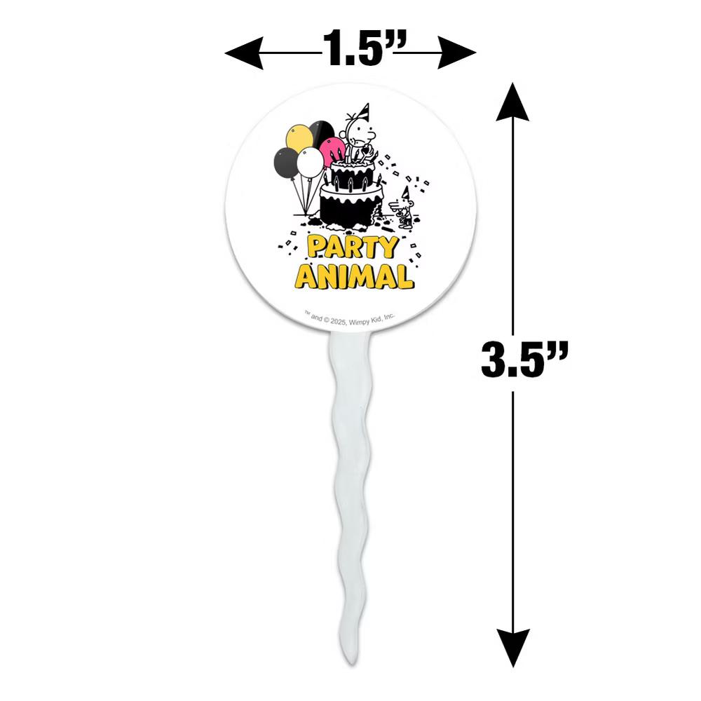 Party Animal Cupcake Picks Toppers Decoration Set of 6 - Image 2