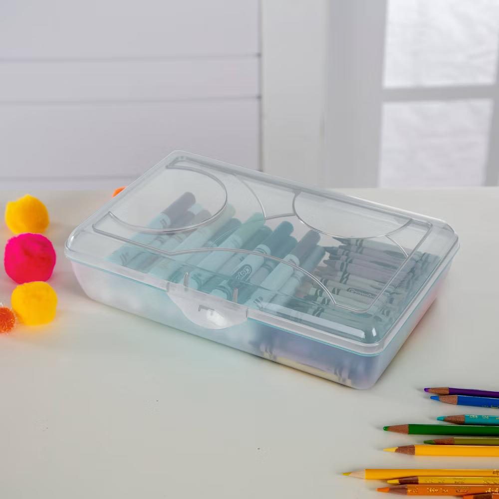 Sterilite School Supply Pencil Box Clear - Image 3
