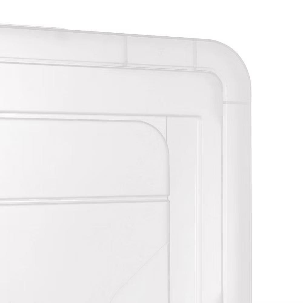 32qt 3pk Letter Plastic File Box: Hanging File Folders Storage Bin, File Organizer, Gray, No Assembly Required - Image 8