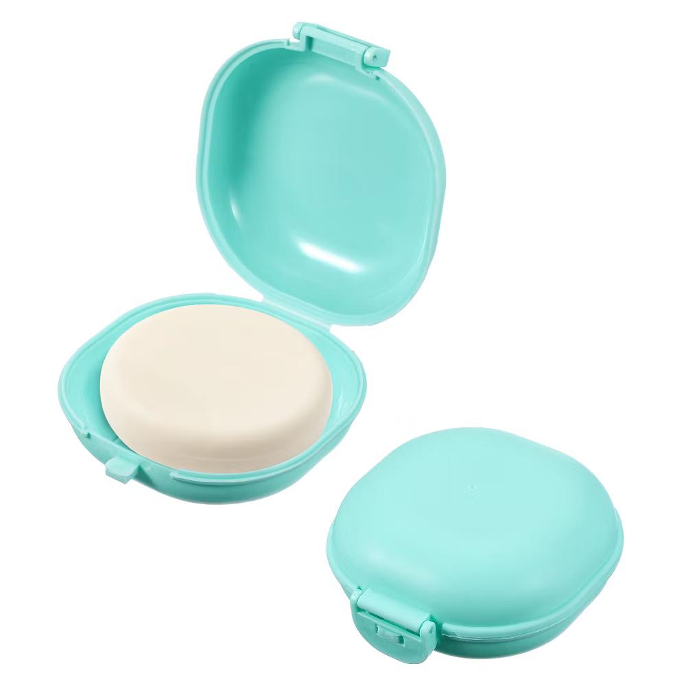 Soap Dish, Portable Travel Soap Box Waterproof Holder Case Round - Image 19