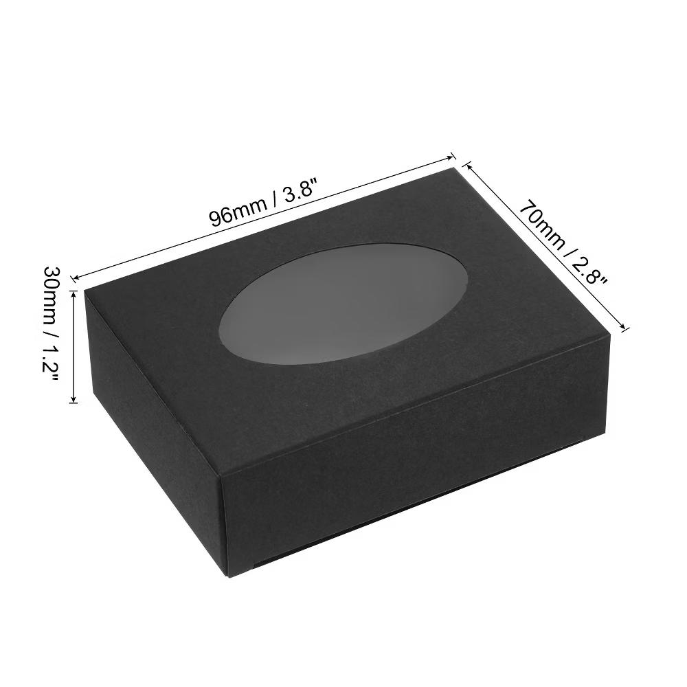 Paper Durable Soap Box with Oval Window for DIY Craft 30 Pcs