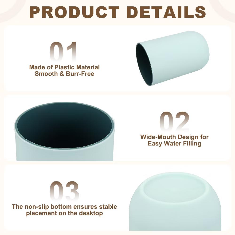 Reusable Plastic Practical Gift Toothbrush Cups 2.6 2.6 4.1 Inch 2 Pcs - Image 14