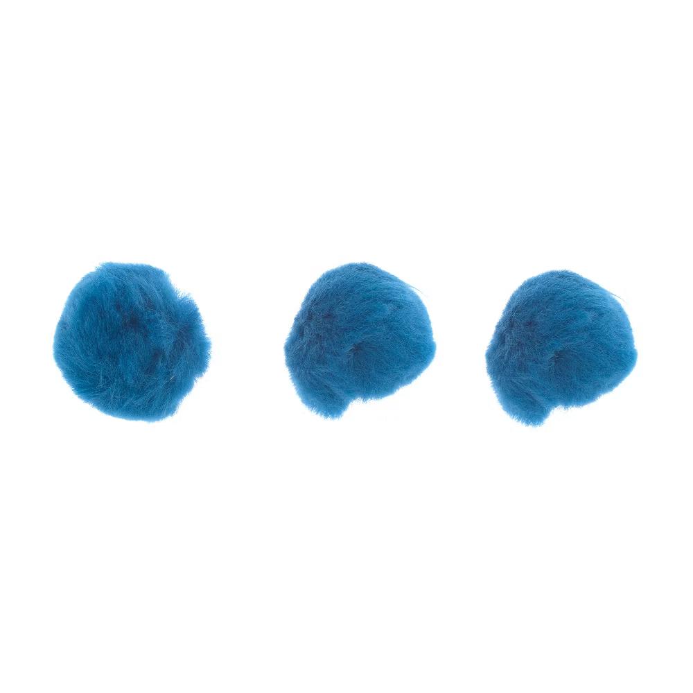 1in Blue Pom Poms for Crafts DIY Art Creative, 100pcs - Image 4