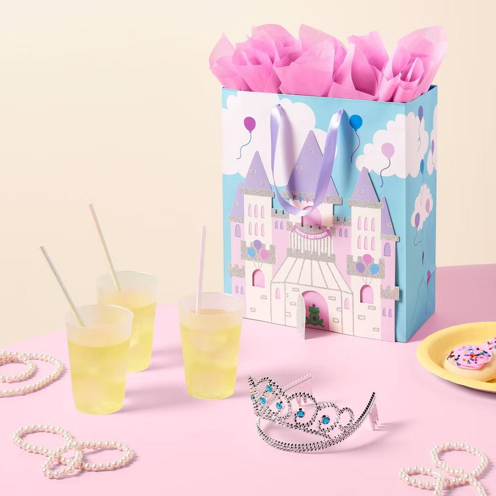 Gem and Star Tiara Party Favor - Princess Theme, Kids Party Supplies, Multicolor, Ages 3