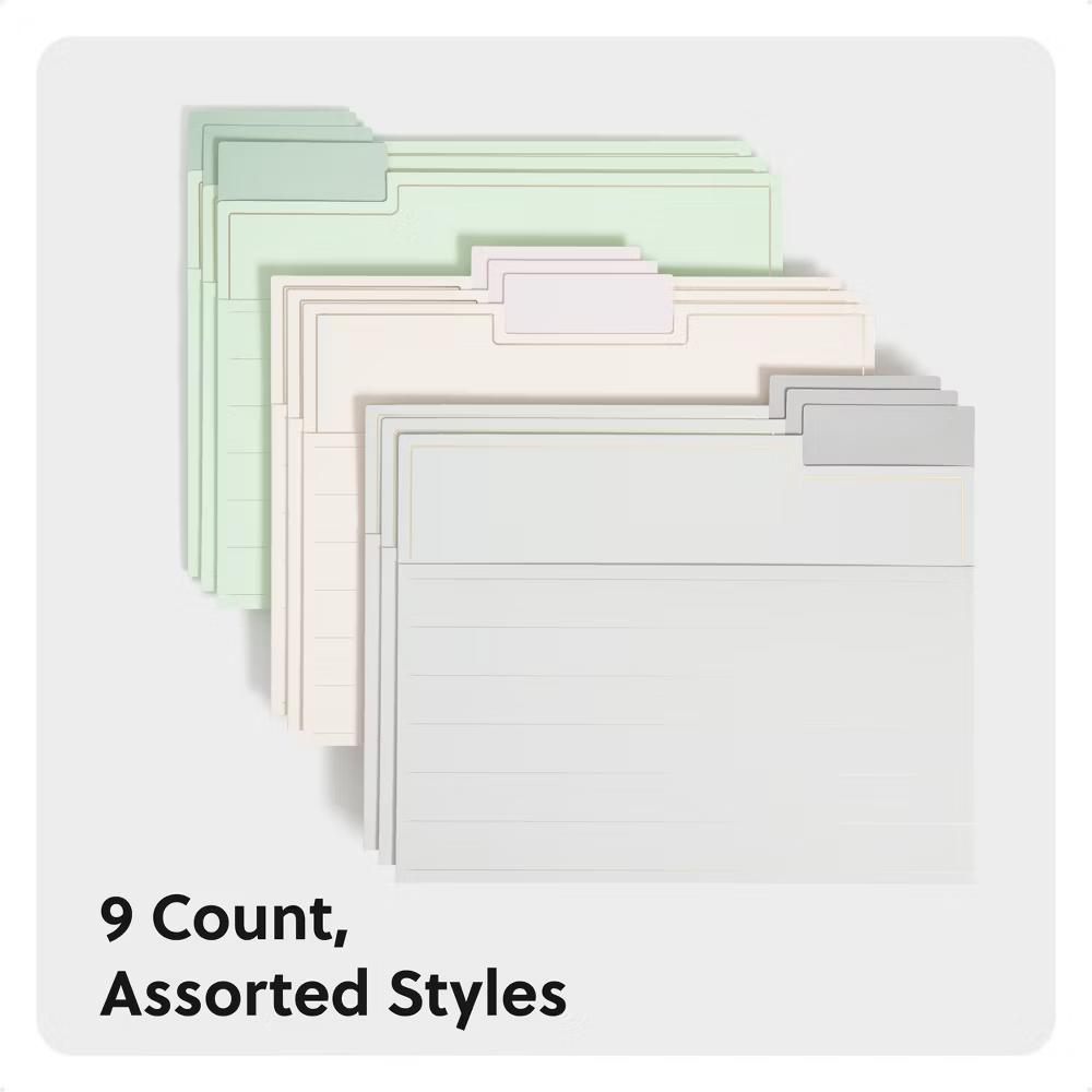 Paper Folder 9ct File Folders with Pockets Soft Pastels - Image 5